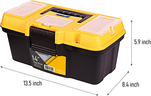 CANOPUS Plastic Tool Box, 14 inch Portable Tool Box